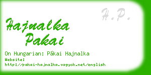 hajnalka pakai business card